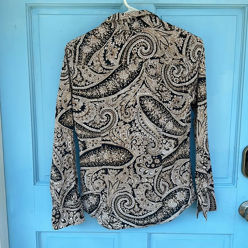 J. Crew Perfect Shirt Paisley size S - Picture 10 of 13